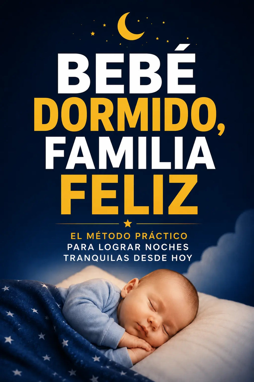 Mockup del ebook Bebe Dormido Familia Feliz